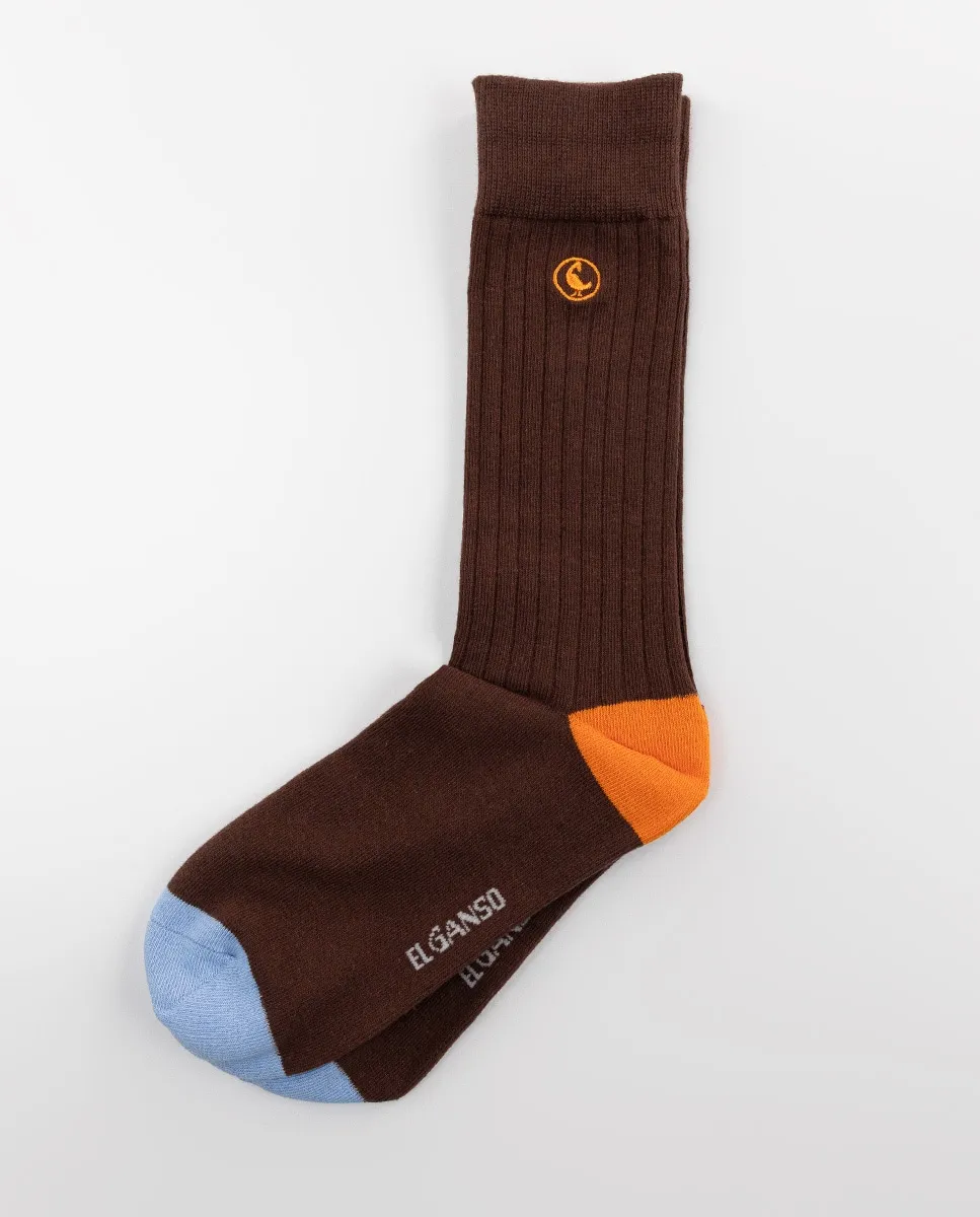 Однотонные унисекс-хлопковые носки El Ganso, коричневый
Однотонные унисекс-хлопковые носки El Ganso, коричневый