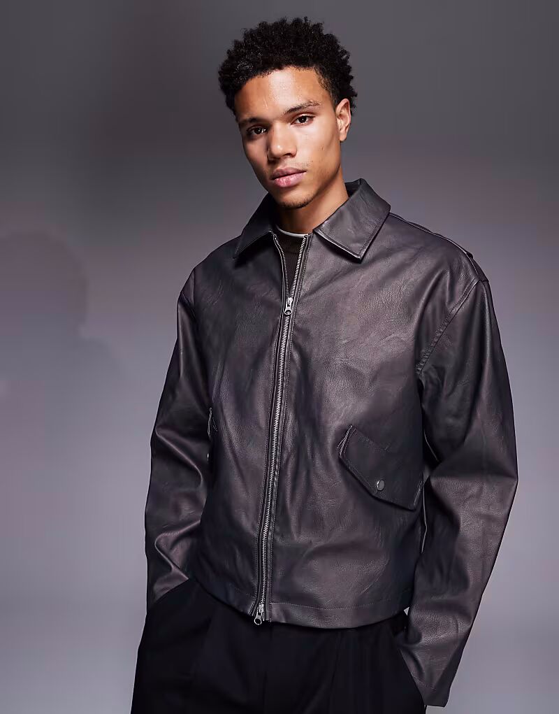 Куртка из искусственной кожи коричневого цвета Asos Design
Куртка из искусственной кожи коричневого цвета Asos Design