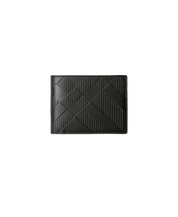 Тонкий складной кошелек с тисненым клетчатым узором Burberry, черный
Тонкий складной кошелек с тисненым клетчатым узором Burberry, черный