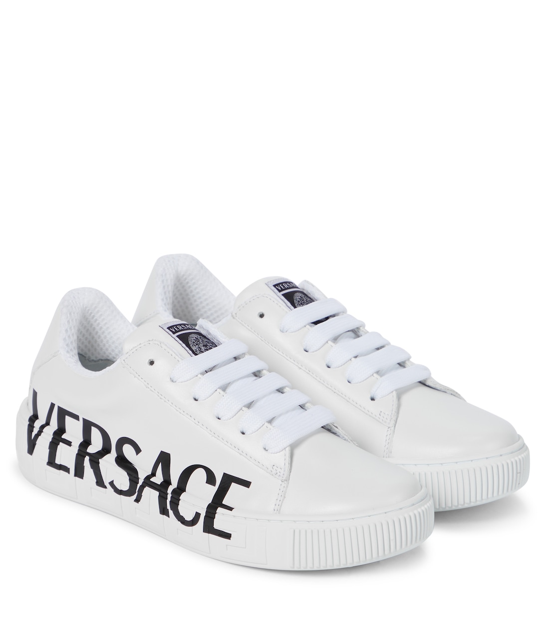 Кожаные кроссовки с логотипом Versace Kids, Bianco+Nero
Кожаные кроссовки с логотипом Versace Kids, Bianco+Nero
