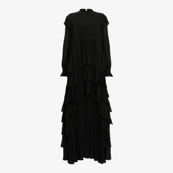 Платье макси Cavarly с ярусной юбкой и длинными рукавами Allsaints, черный
Платье макси Cavarly с ярусной юбкой и длинными рукавами Allsaints, черный