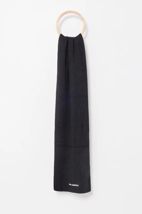 Шерстяной шарф Karl Lagerfeld, черный
Шерстяной шарф Karl Lagerfeld, черный