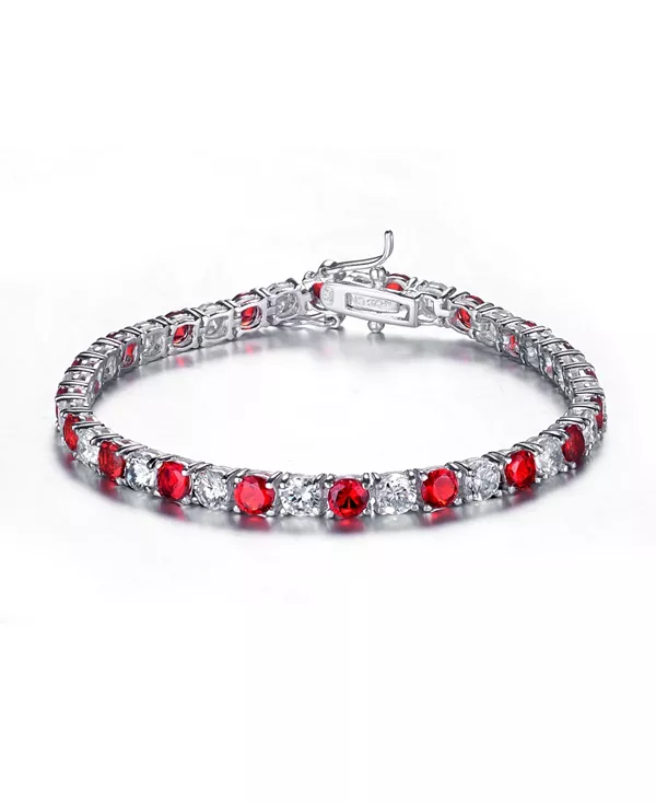 Теннисный браслет из стерлингового серебра с цветными кубическими цирконами для женщин Genevive, red
Теннисный браслет из стерлингового серебра с цветными кубическими цирконами для женщин Genevive, red