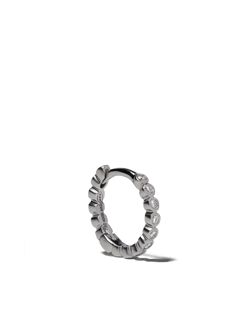 Золотая серьга-кольцо Estelle с бриллиантами We by WHITEbIRD, серебяный 
Золотая серьга-кольцо Estelle с бриллиантами We by WHITEbIRD, серебяный