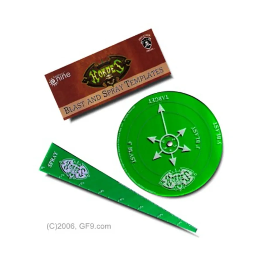 Шаблон Hordes Blast & Spray, Hordes - Gaming Aids (Gale Force Nine)
Шаблон Hordes Blast & Spray, Hordes - Gaming Aids (Gale Force Nine)