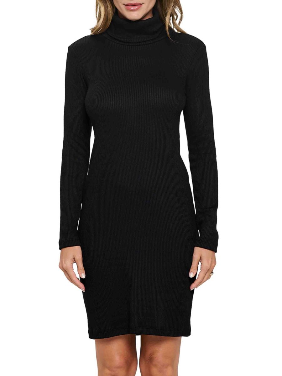 Платье-водолазка облегающего кроя длиной до колена Renee C., черный
Платье-водолазка облегающего кроя длиной до колена Renee C., черный