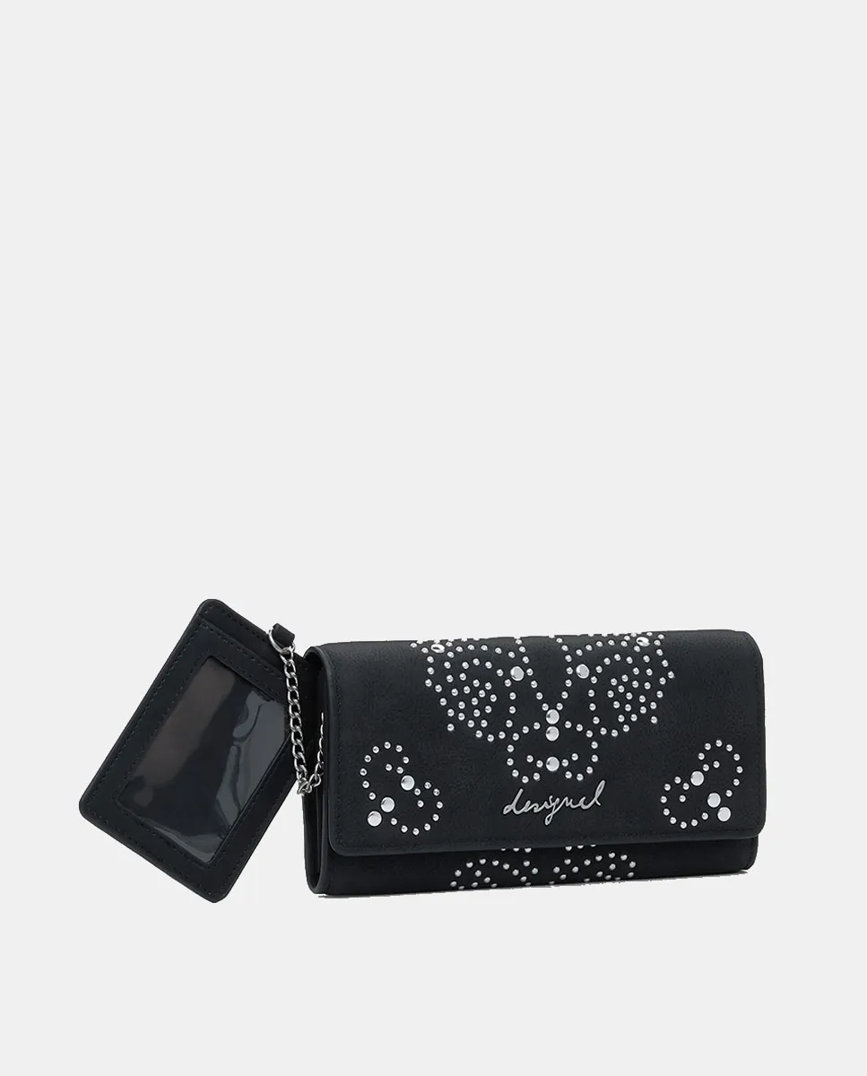 Большой кошелек для карточек с кнопкой Desigual, черный
Большой кошелек для карточек с кнопкой Desigual, черный