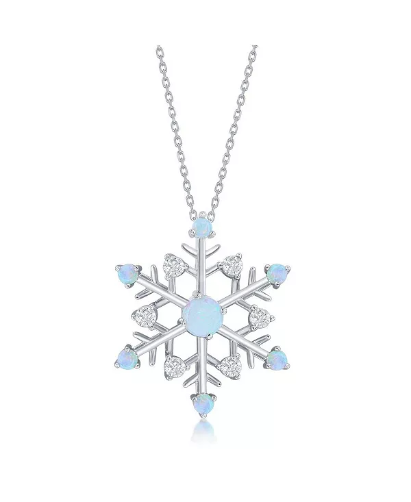 Подвеска-Снежинка из стерлингового серебра с синтетическим опалом и фианитами Caribbean Treasures, white
Подвеска-Снежинка из стерлингового серебра с синтетическим опалом и фианитами Caribbean Treasures, white