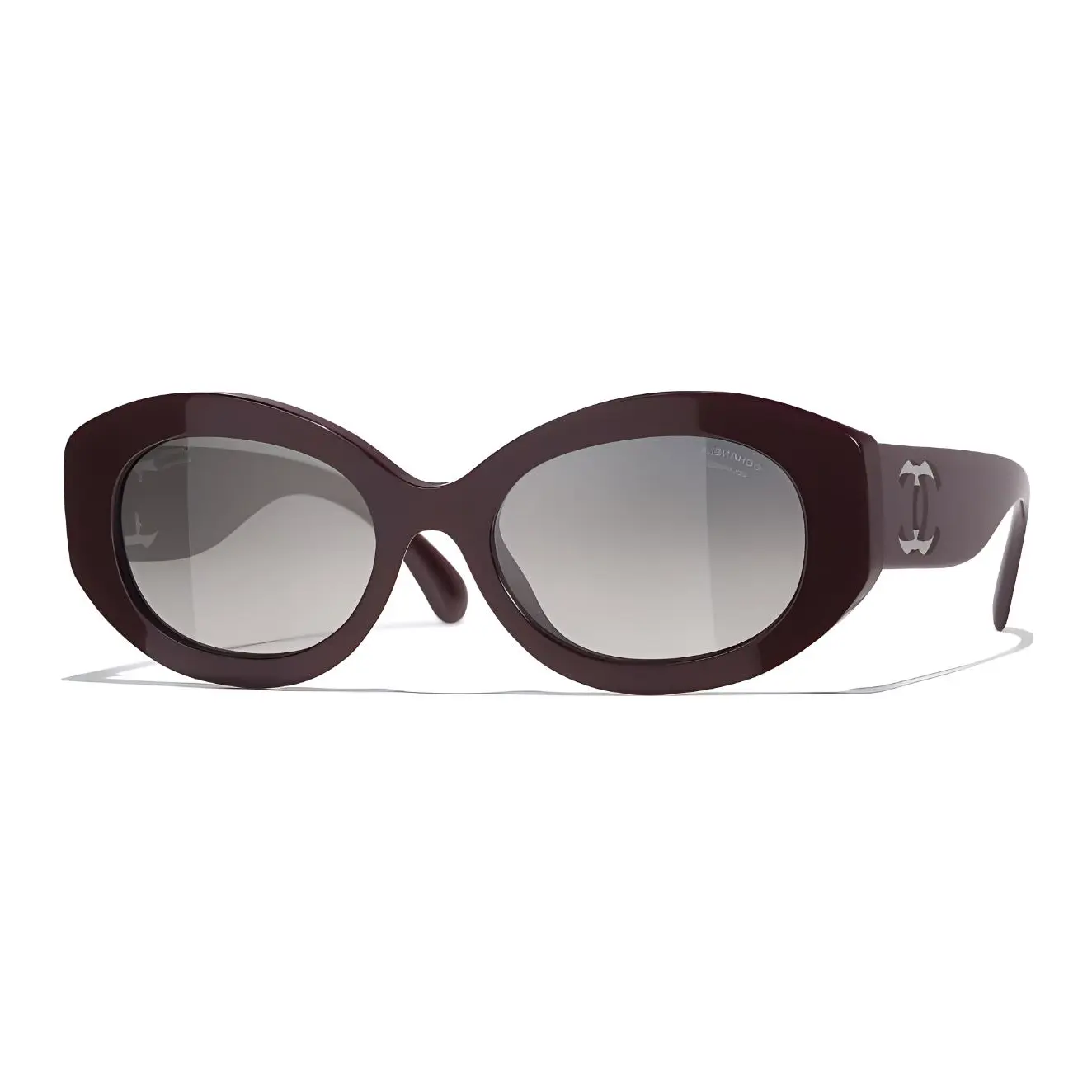 CHANEL Ацетатные овальные солнцезащитные очки женские коричневые, Brown
CHANEL Ацетатные овальные солнцезащитные очки женские коричневые, Brown