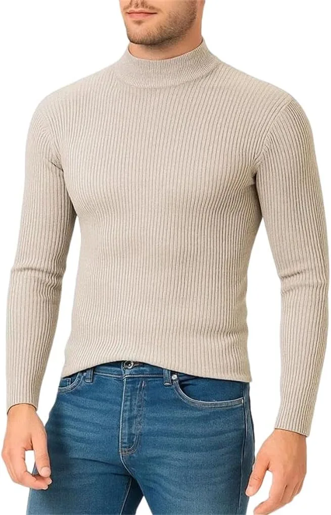 Мужской свитер с высоким воротником, длинным рукавом, теплый, приталенный, в полоску
Мужской свитер с высоким воротником, длинным рукавом, теплый, приталенный, в полоску