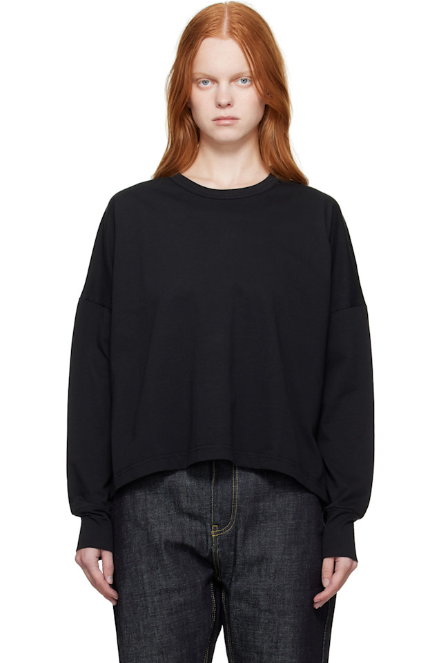 Луковая футболка с длинным рукавом Studio Nicholson, черный 
Луковая футболка с длинным рукавом Studio Nicholson, черный