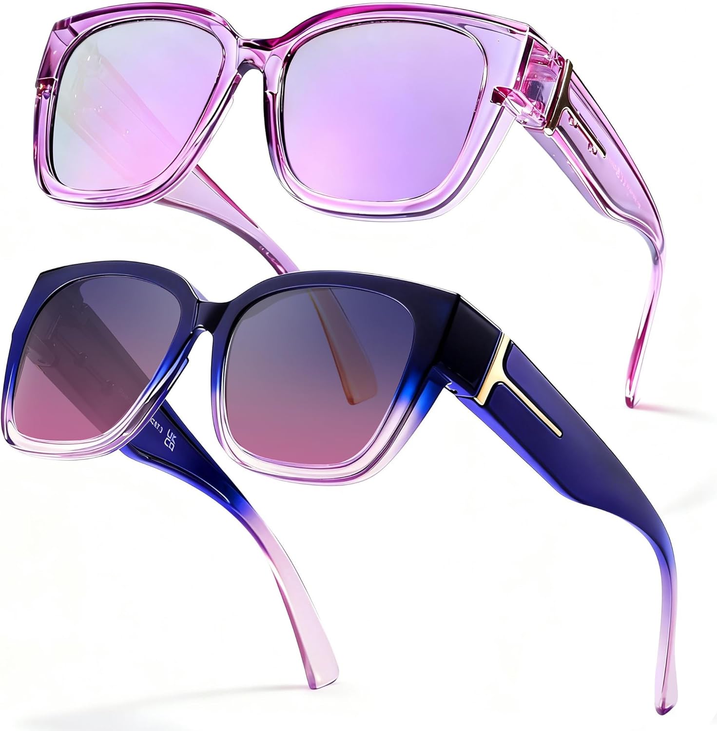 LVIOE 2 шт. поляризованные солнцезащитные очки для женщин и мужчин, большие квадратные солнцезащитные очки с защитой от УФ-излучения LS7511, A31(2 Pack)purple/Purple+gradient Blue Purple/Gradient Purple
LVIOE 2 шт. поляризованные солнцезащитные очки для женщин и мужчин, большие квадратные солнцезащитные очки с защитой от УФ-излучения LS7511, A31(2 Pack)purple/Purple+gradient Blue Purple/Gradient Purple
