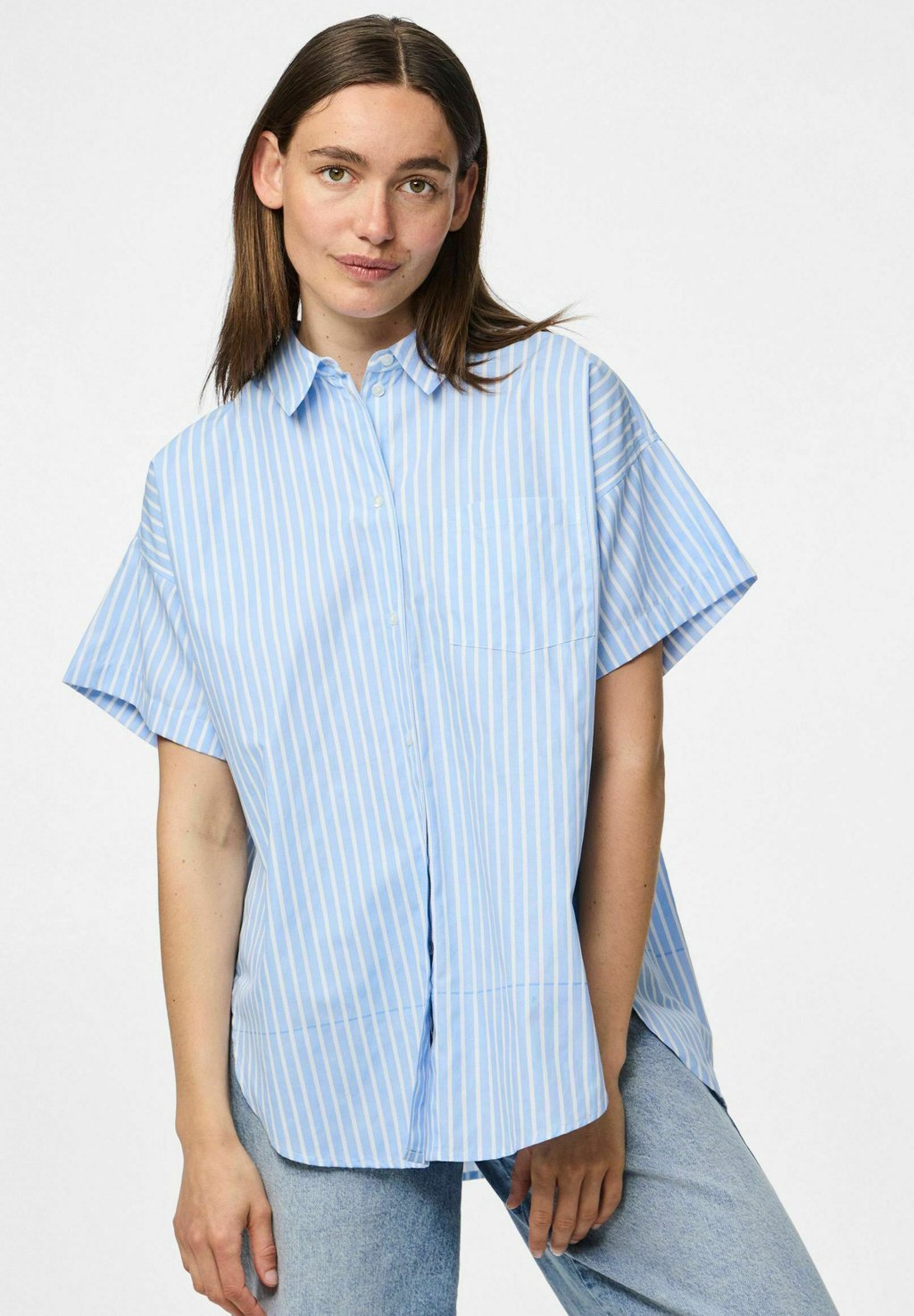 Блузка на пуговицах PCAIDA Pieces, светло-голубой
Блузка на пуговицах PCAIDA Pieces, светло-голубой