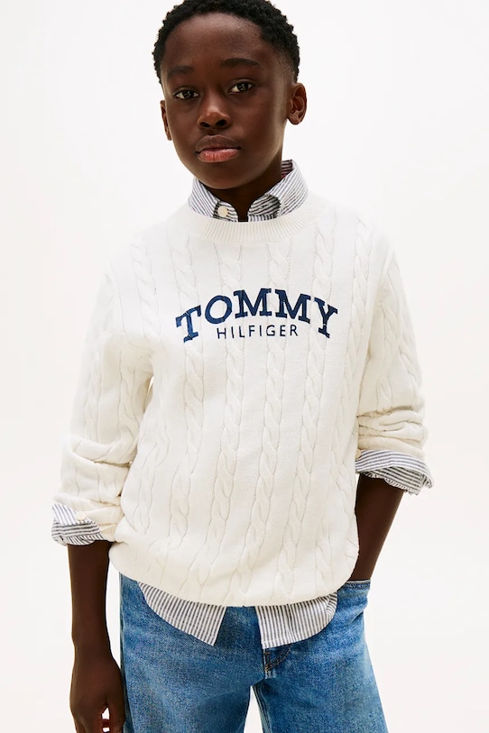 Детский хлопковый свитер Tommy Hilfiger, бежевый
Детский хлопковый свитер Tommy Hilfiger, бежевый