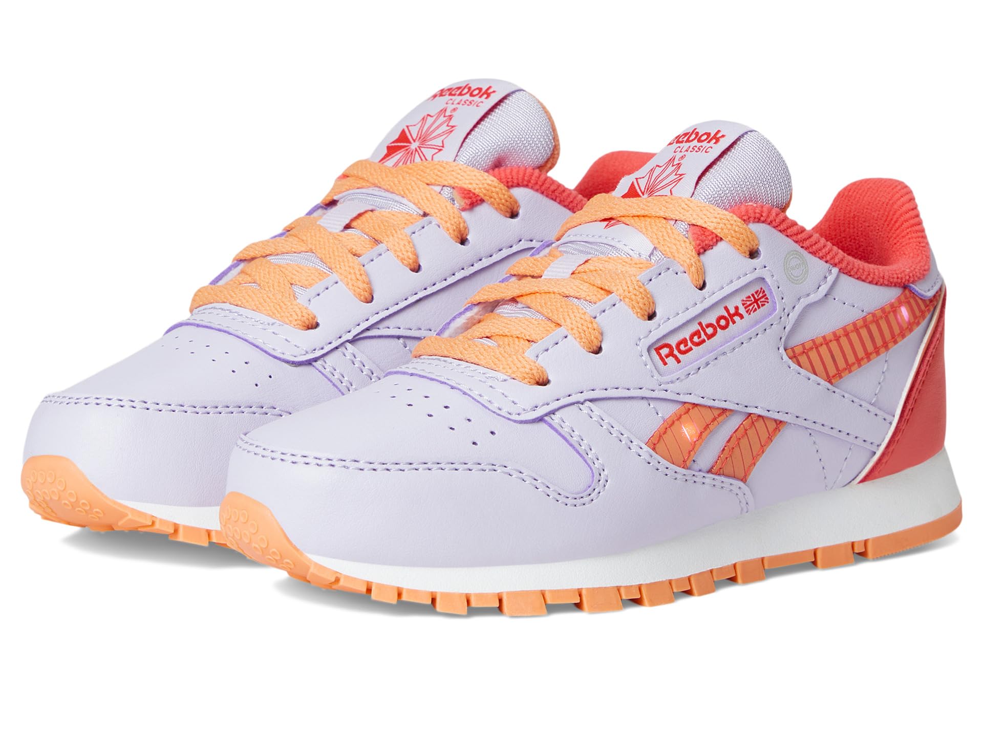 Кроссовки Reebok Kids Classic Leather Step N' Flash 2.0, цвет Digital Gleam/Sunset Coral/Sunkissed Orange
Кроссовки Reebok Kids Classic Leather Step N' Flash 2.0, цвет Digital Gleam/Sunset Coral/Sunkissed Orange