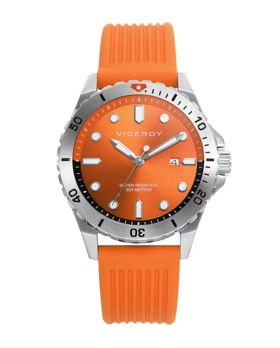 Мужские часы Heat в стальном корпусе с вращающимся безелем и оранжевым силиконовым ремешком Viceroy, оранжевый
Мужские часы Heat в стальном корпусе с вращающимся безелем и оранжевым силиконовым ремешком Viceroy, оранжевый