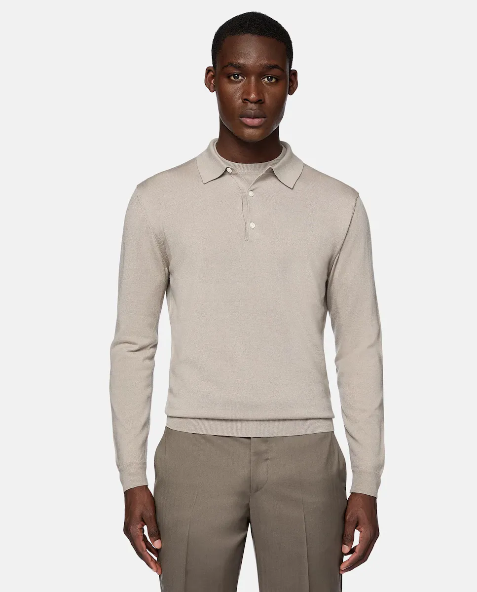 Мужской шерстяной свитер в стиле поло Boggi Milano, цвет Crema
Мужской шерстяной свитер в стиле поло Boggi Milano, цвет Crema