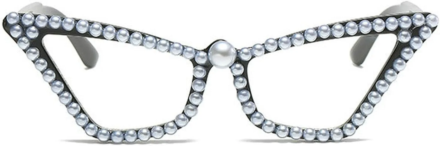 COTIA Модные милые солнцезащитные очки «кошачий глаз» с жемчужной оправой для женщин, сверкающая треугольная оправа, очки для дискотек и вечеринок, Clear
COTIA Модные милые солнцезащитные очки «кошачий глаз» с жемчужной оправой для женщин, сверкающая треугольная оправа, очки для дискотек и вечеринок, Clear