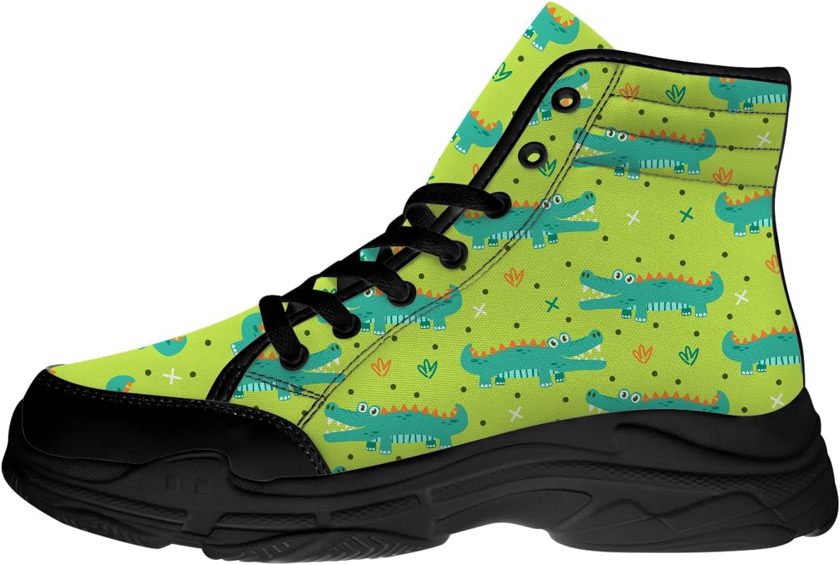Высокие кроссовки-крокодил для мужчин, зеленые кеды с мультяшным принтом и шнуровкой на платформе, подарок для него и для нее Generic
Высокие кроссовки-крокодил для мужчин, зеленые кеды с мультяшным принтом и шнуровкой на платформе, подарок для него и для нее Generic