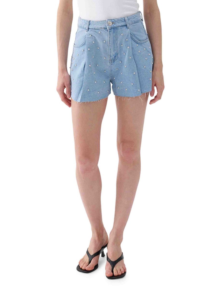 Джинсовые шорты с отделкой в виде кристаллов Dart Nocturne, светло-синий
Джинсовые шорты с отделкой в виде кристаллов Dart Nocturne, светло-синий