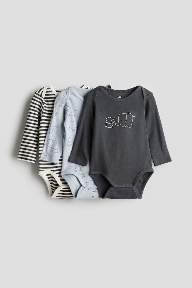 Комплект из 3 боди с длинными рукавами H&M, голубой
Комплект из 3 боди с длинными рукавами H&M, голубой