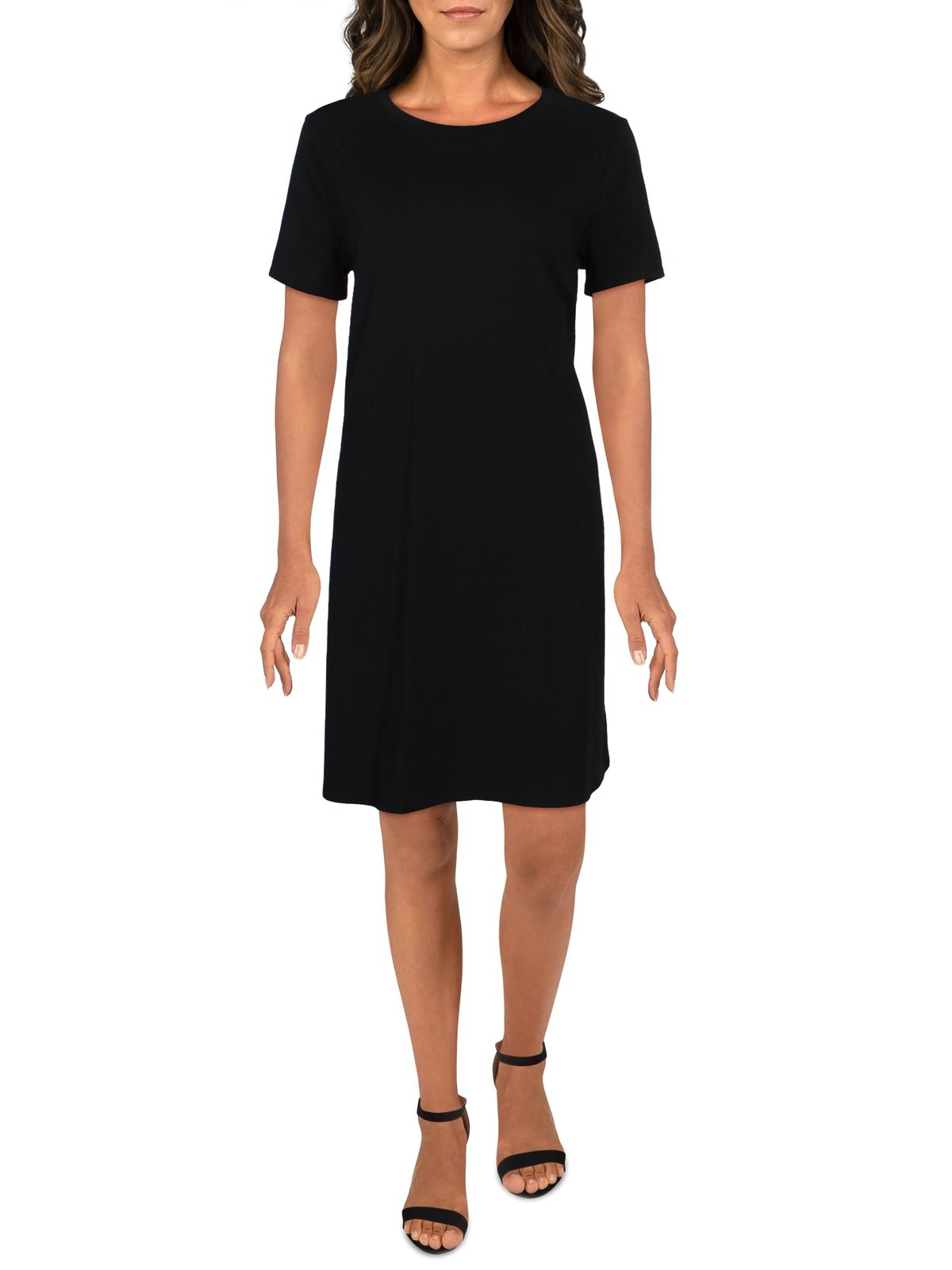 Женское платье-рубашка с круглым вырезом и коротким рукавом Eileen Fisher, черный
Женское платье-рубашка с круглым вырезом и коротким рукавом Eileen Fisher, черный