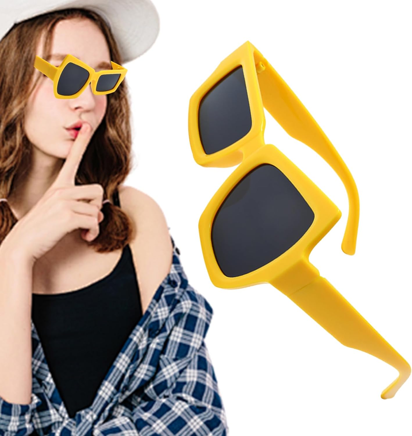 Солнцезащитные очки для женщин, нестандартные пляжные солнцезащитные очки | Модные солнцезащитные очки для женщин и мужчин для активного отдыха, вождения, езды на велосипеде Generic, Yellow Frame Gray Film
Солнцезащитные очки для женщин, нестандартные пляжные солнцезащитные очки | Модные солнцезащитные очки для женщин и мужчин для активного отдыха, вождения, езды на велосипеде Generic, Yellow Frame Gray Film