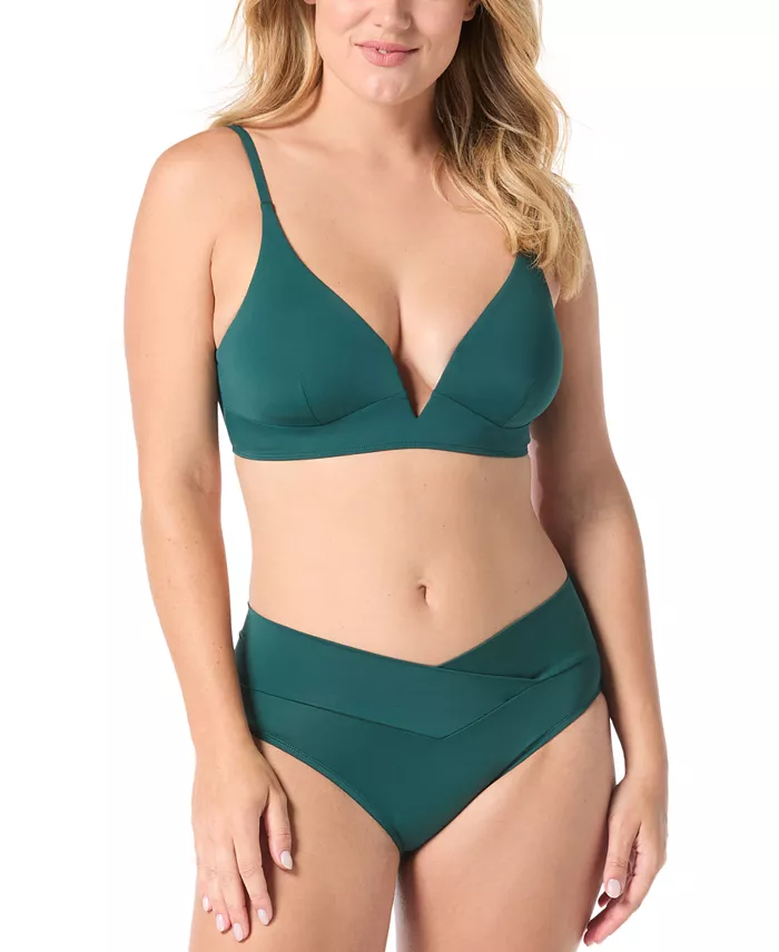 Женский бикини-топ Astra с глубоким вырезом и шнуровкой, плавки-бикини с V-образным вырезом и перекрещивающимися бретелями Coco Reef, оранжевый 
Женский бикини-топ Astra с глубоким вырезом и шнуровкой, плавки-бикини с V-образным вырезом и перекрещивающимися бретелями Coco Reef, оранжевый