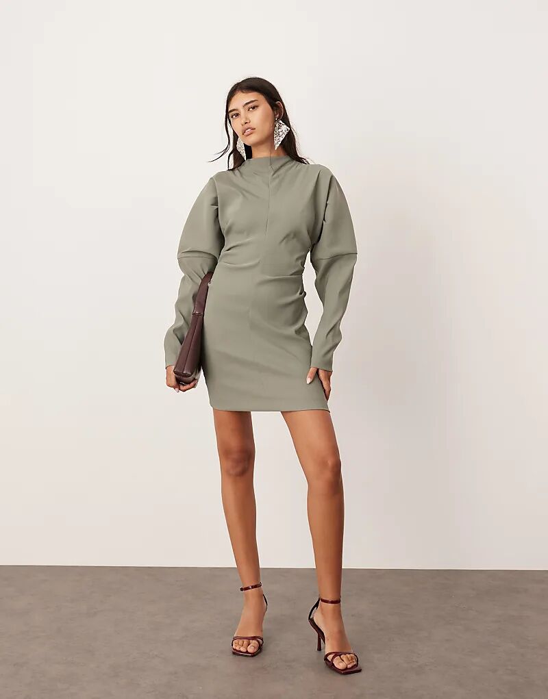 Мини-платье со структурированными рукавами и складками на талии цвета хаки ASOS EDITION
Мини-платье со структурированными рукавами и складками на талии цвета хаки ASOS EDITION