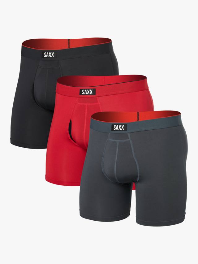 Мультиспортивные сетчатые плавки SAXX, цвет Red/Black/Grey 
Мультиспортивные сетчатые плавки SAXX, цвет Red/Black/Grey