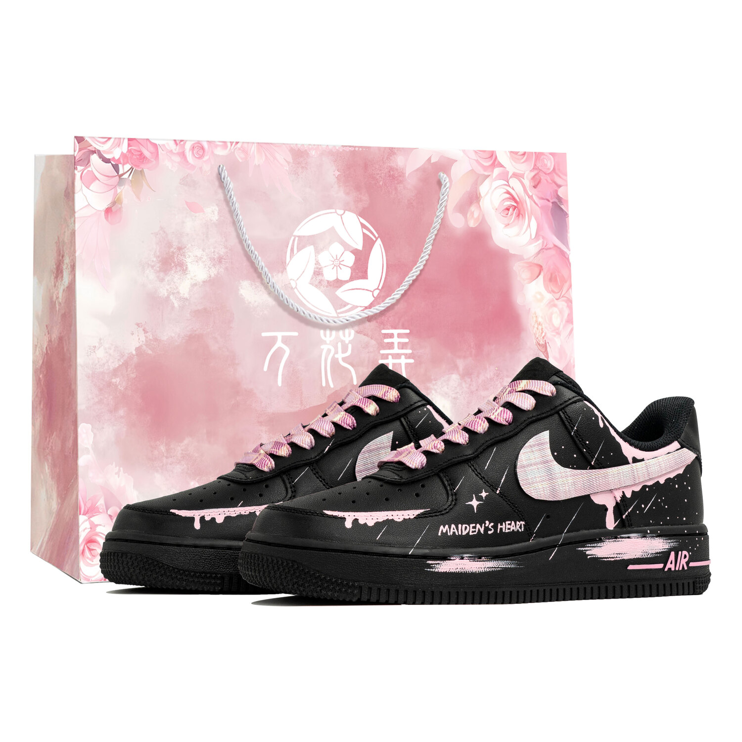 Air Force 1 Wanhua Nong, Girlish Xinshi, Shopping Bag Synthetic Leather Nike, черный розовый
Air Force 1 Wanhua Nong, Girlish Xinshi, Shopping Bag Synthetic Leather Nike, черный розовый