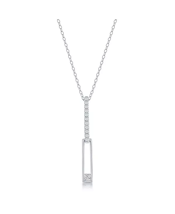 Асимметричное серебряное ожерелье с фианитами в форме скрепки Simona, silver
Асимметричное серебряное ожерелье с фианитами в форме скрепки Simona, silver