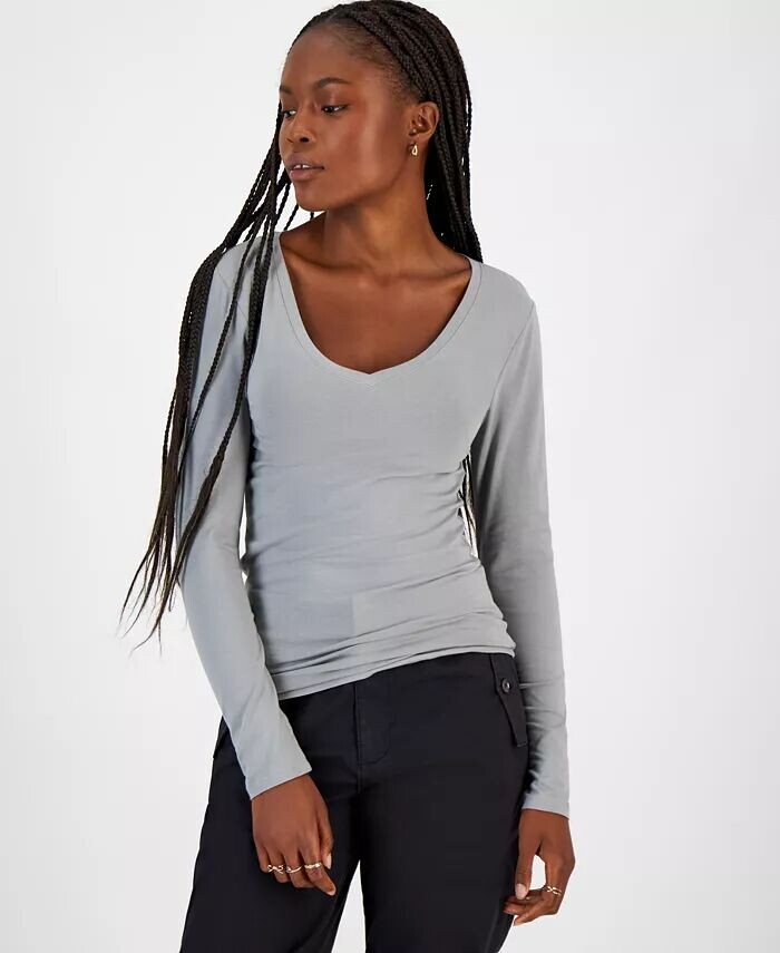 Юниорский топ с V-образным вырезом и длинными рукавами Aveto, серый
Юниорский топ с V-образным вырезом и длинными рукавами Aveto, серый