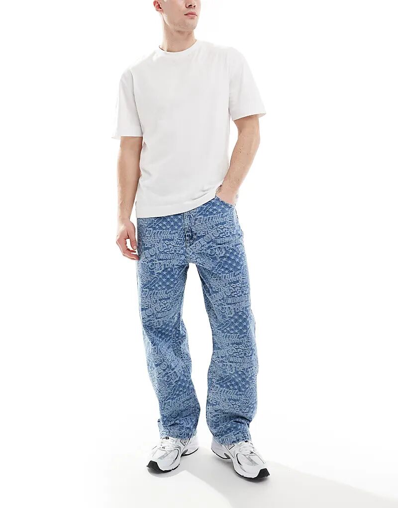 Джинсы Bershka мешковатые жаккардовые синего цвета
Джинсы Bershka мешковатые жаккардовые синего цвета