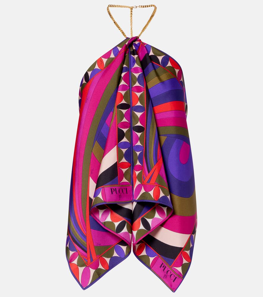 Топ из шелкового твила с декором iride Pucci, Multicolor
Топ из шелкового твила с декором iride Pucci, Multicolor