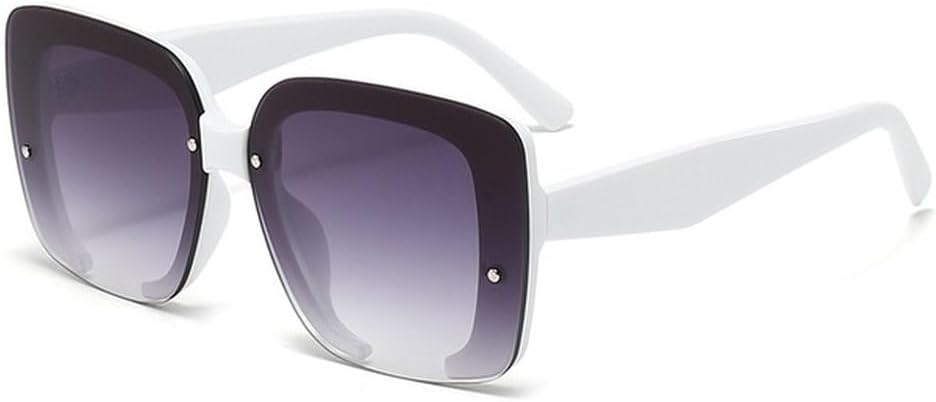 Женские солнцезащитные очки без оправы в винтажном стиле, мужские солнцезащитные очки больших размеров, роскошные женские очки с защитой от УФ-излучения UV400 TVTBBVV, White
Женские солнцезащитные очки без оправы в винтажном стиле, мужские солнцезащитные очки больших размеров, роскошные женские очки с защитой от УФ-излучения UV400 TVTBBVV, White