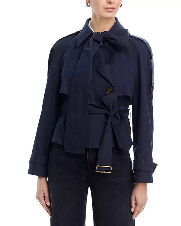 Короткая холщовая куртка-тренч Trerose Burberry, синий
Короткая холщовая куртка-тренч Trerose Burberry, синий