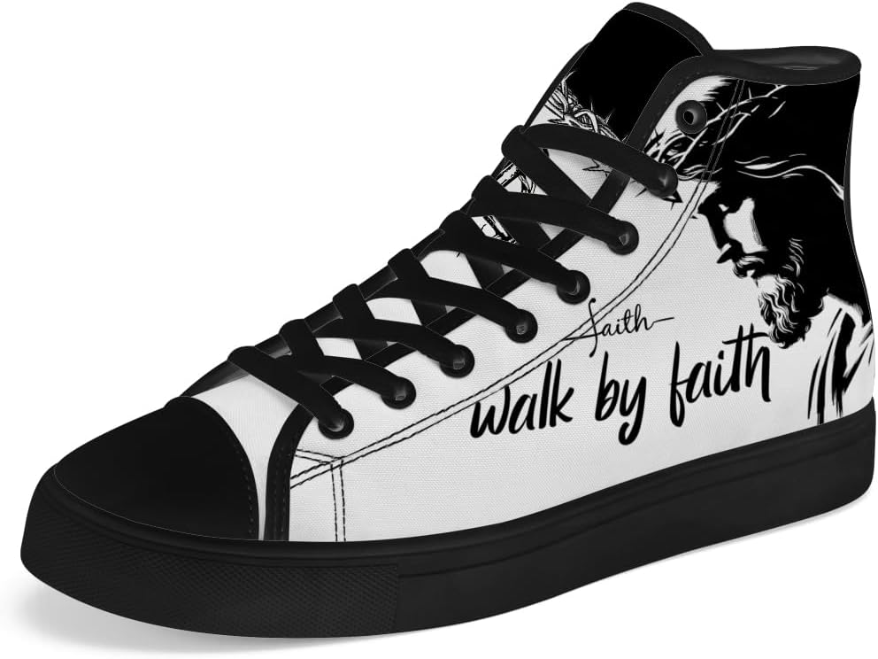 Кеды на высокой подошве chebing для мужчин и женщин, Faith Over Fear, с верхом из ткани, шнуровкой, повседневные, подарок для мужчин и женщин, белый
Кеды на высокой подошве chebing для мужчин и женщин, Faith Over Fear, с верхом из ткани, шнуровкой, повседневные, подарок для мужчин и женщин, белый