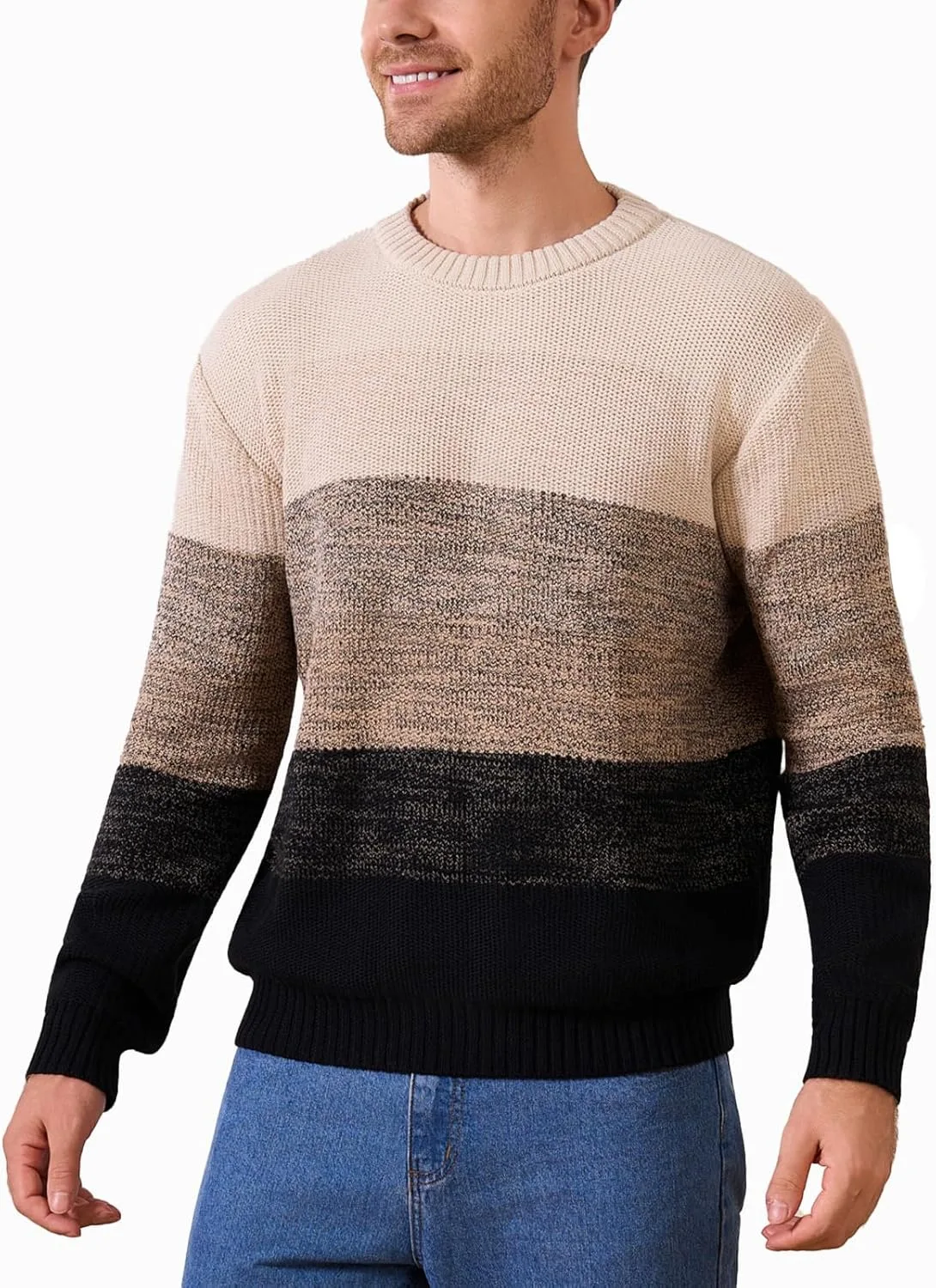 Мужской свитер-пуловер Casual Slim Fit с длинным рукавом в полоску Granfee
Мужской свитер-пуловер Casual Slim Fit с длинным рукавом в полоску Granfee
