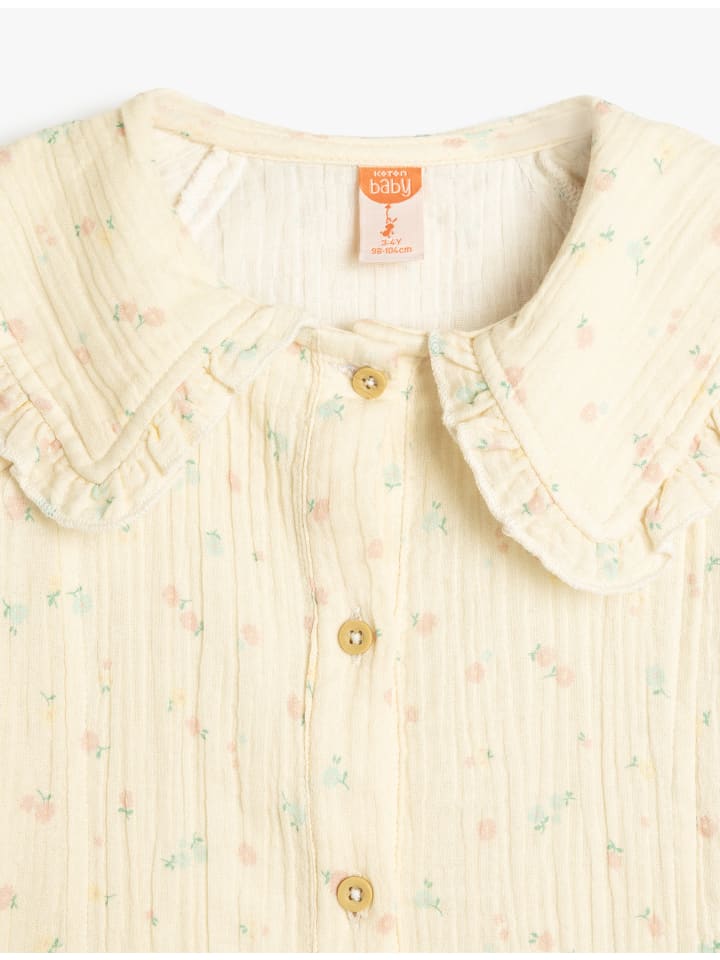 KOTON Бежевая рубашка с узором
KOTON Бежевая рубашка с узором