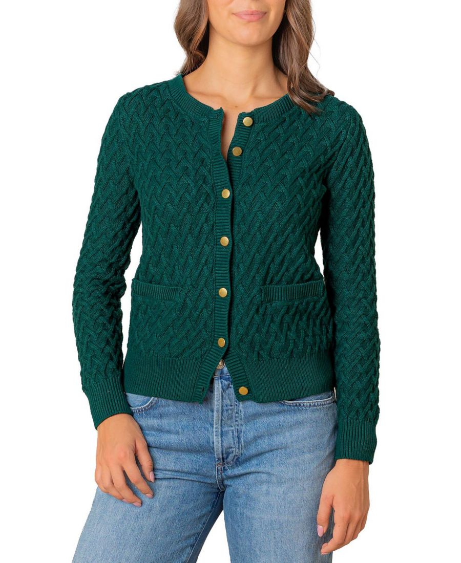 Женский кардиган из органического хлопка с узором елочка Hope & Henry, Deep green
Женский кардиган из органического хлопка с узором елочка Hope & Henry, Deep green