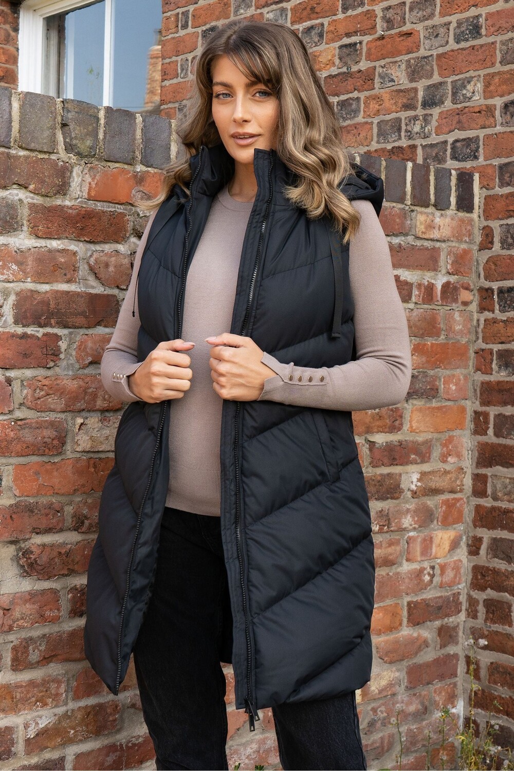 Удлиненный стеганый жилет Threadbare, черный
Удлиненный стеганый жилет Threadbare, черный