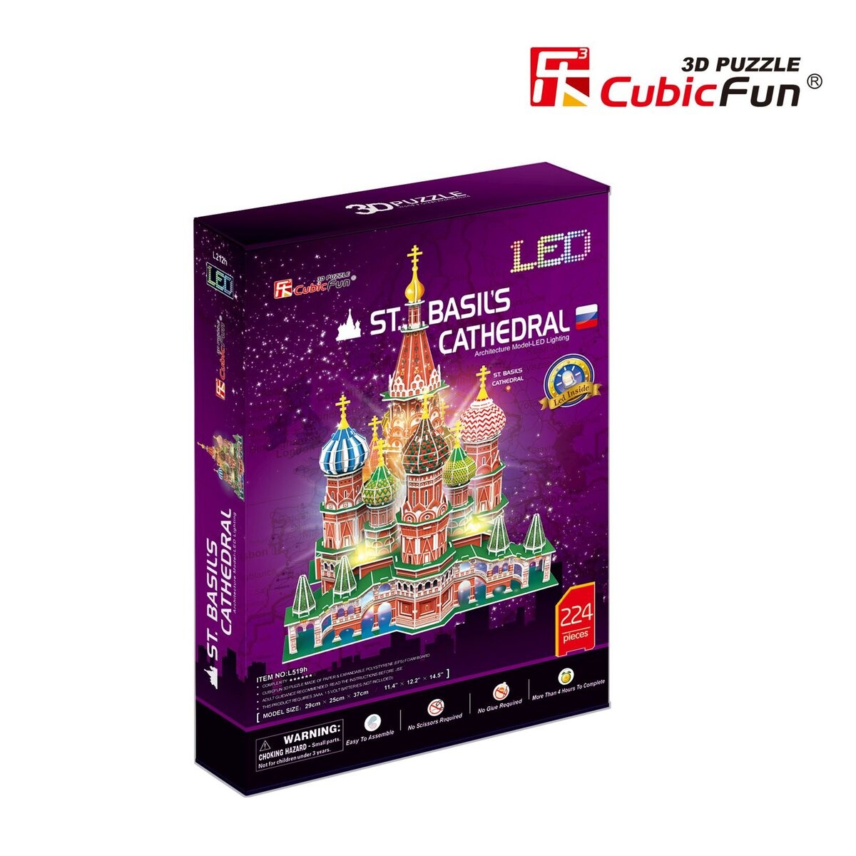 Cubic Fun, 3D светодиодный пазл Собор Василия Блаженного
Cubic Fun, 3D светодиодный пазл Собор Василия Блаженного