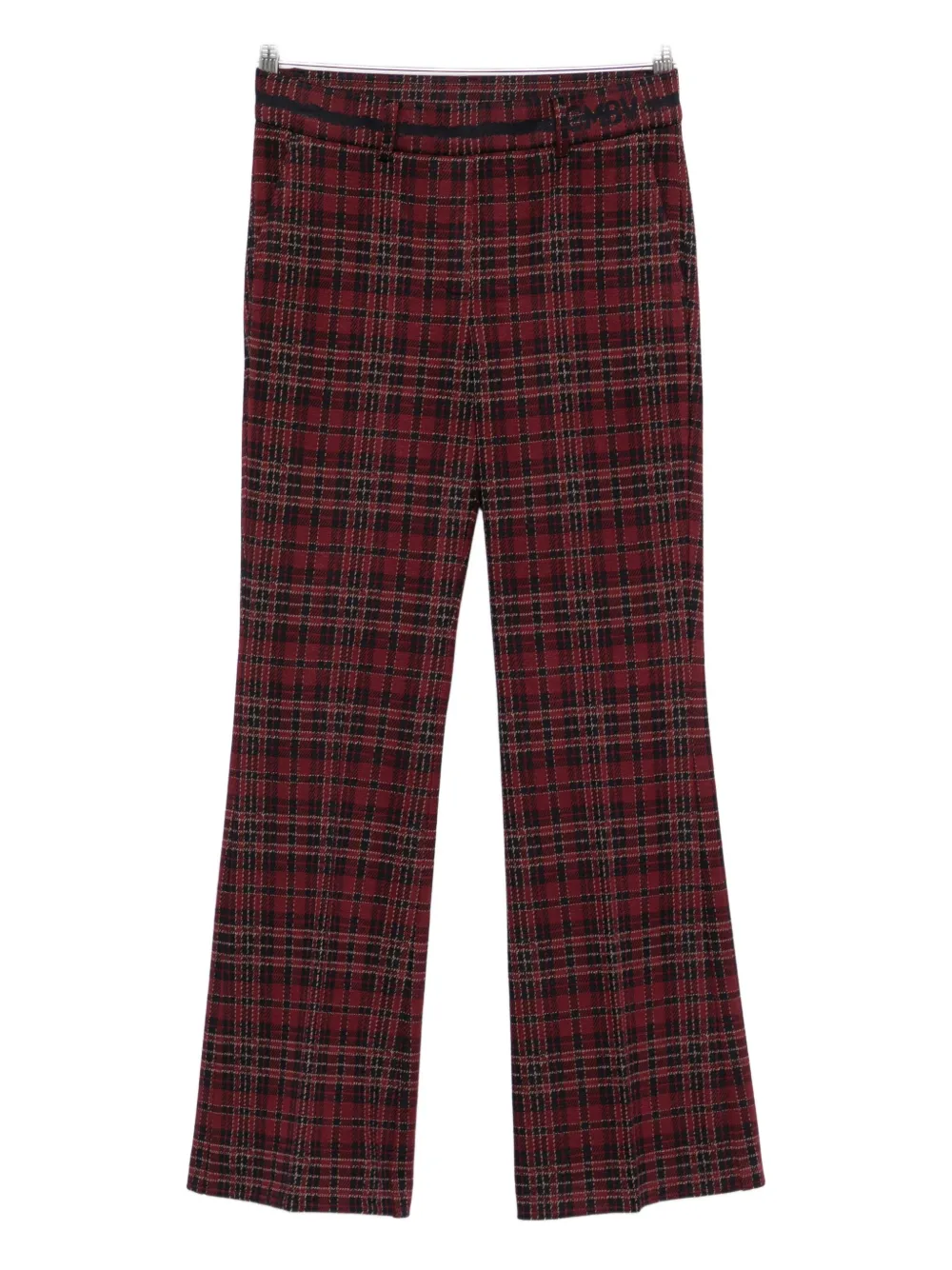 Расклешенные брюки в клетку Cambio, красный 
Расклешенные брюки в клетку Cambio, красный