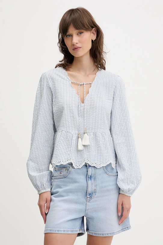 Хлопковая блузка Superdry, синий
Хлопковая блузка Superdry, синий