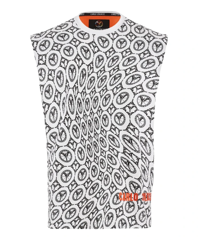 Вышитая майка Carlo Colucci, мультиколор 
Вышитая майка Carlo Colucci, мультиколор