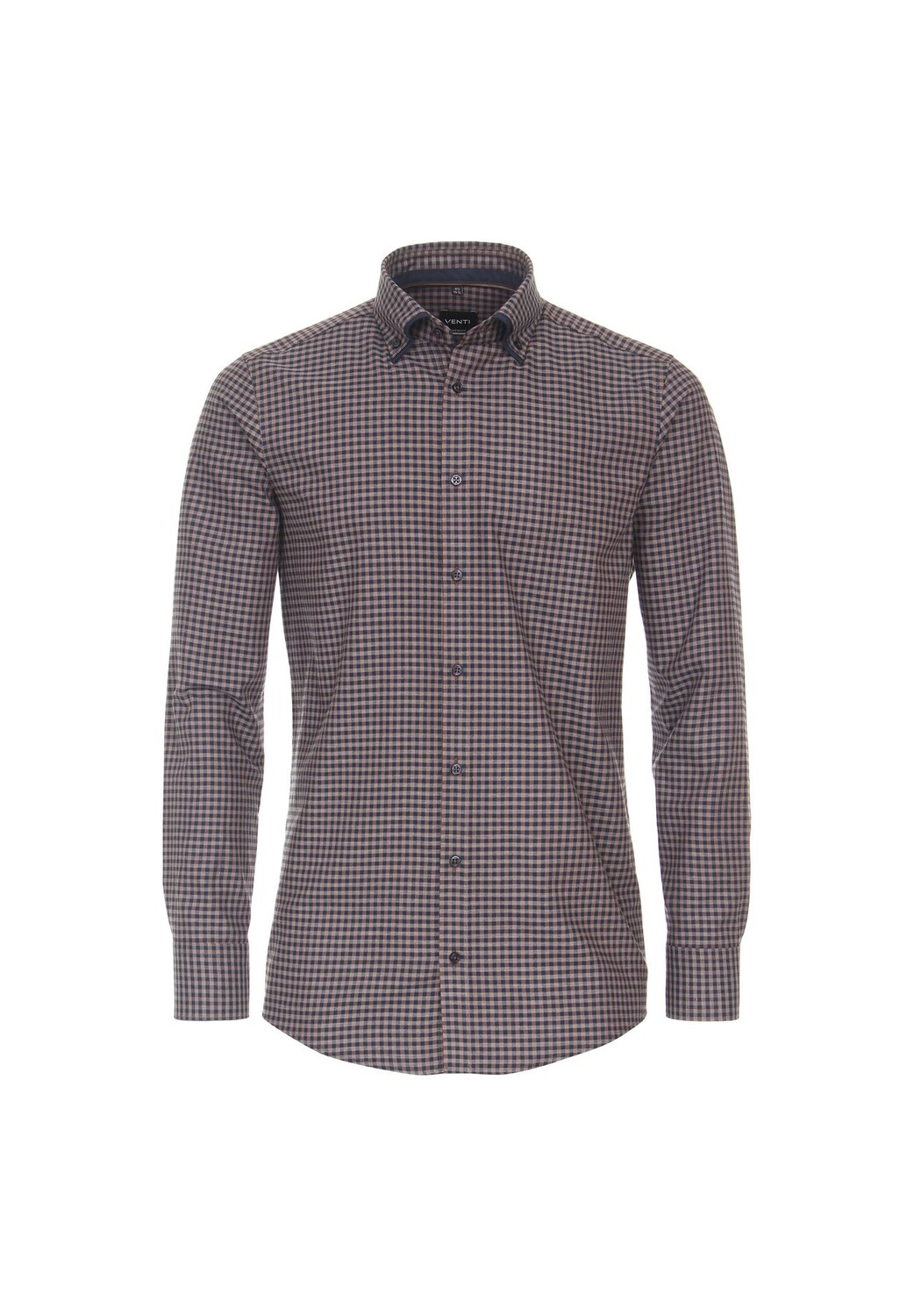 Мужская деловая рубашка в клетку, современный крой Venti, коричневый
Мужская деловая рубашка в клетку, современный крой Venti, коричневый