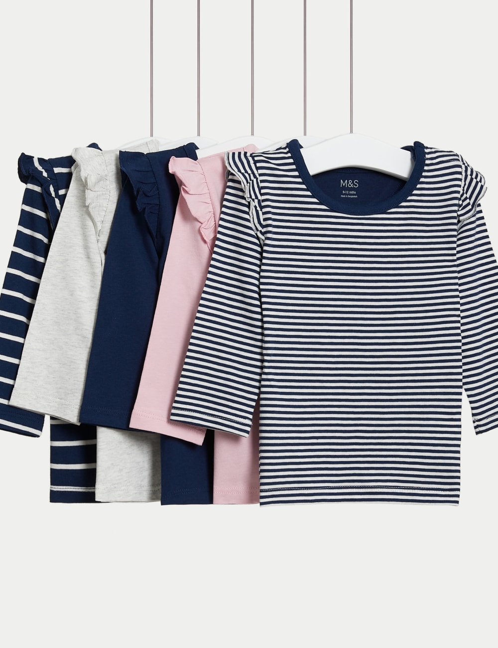 5 упаковок полосатых и однотонных топов из чистого хлопка Marks & Spencer, разноцветный
5 упаковок полосатых и однотонных топов из чистого хлопка Marks & Spencer, разноцветный