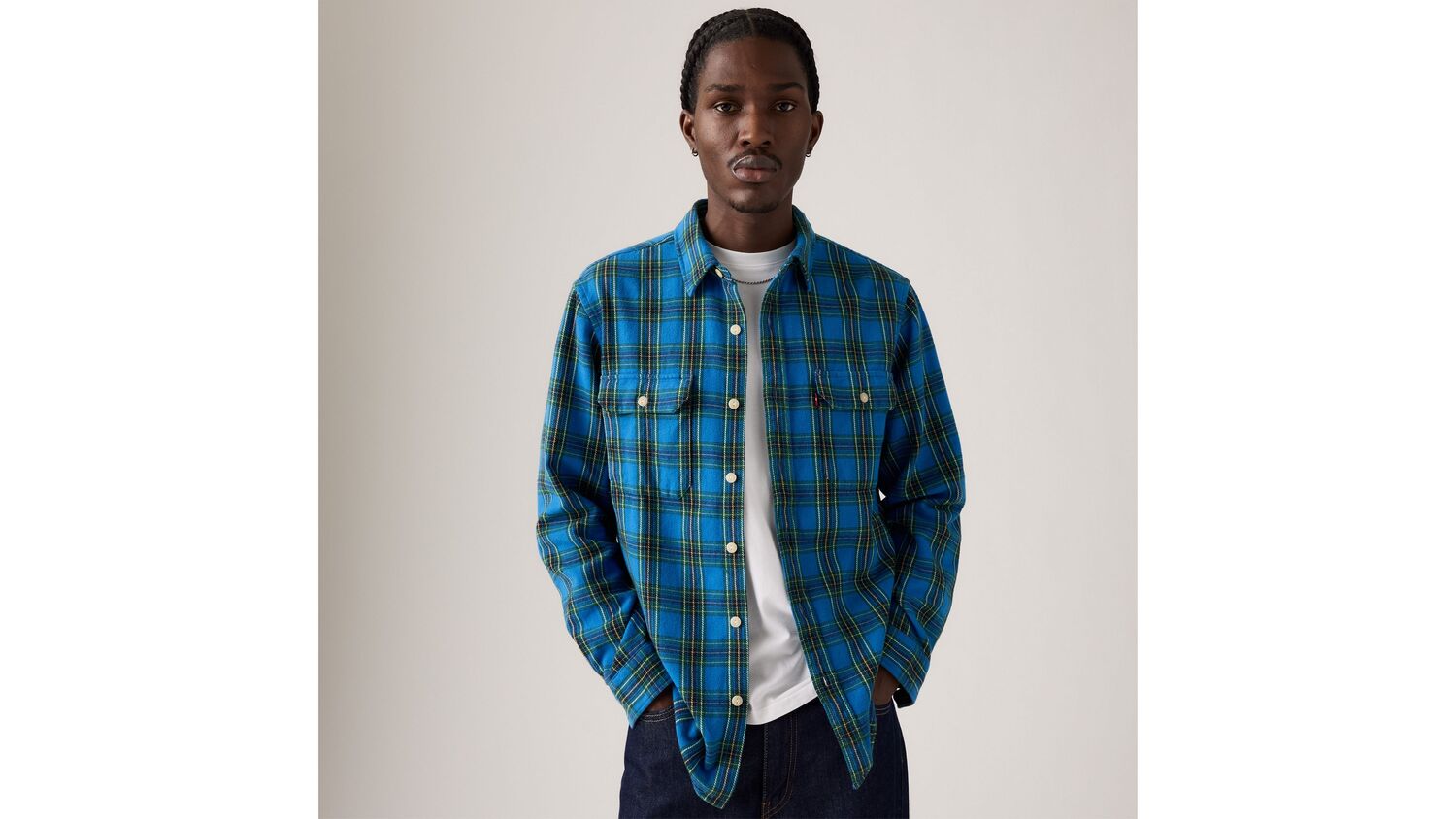 Фланелевая рубашка Jackson Worker Levi's, Madigan Plaid Star Sapphire - Blue
Фланелевая рубашка Jackson Worker Levi's, Madigan Plaid Star Sapphire - Blue