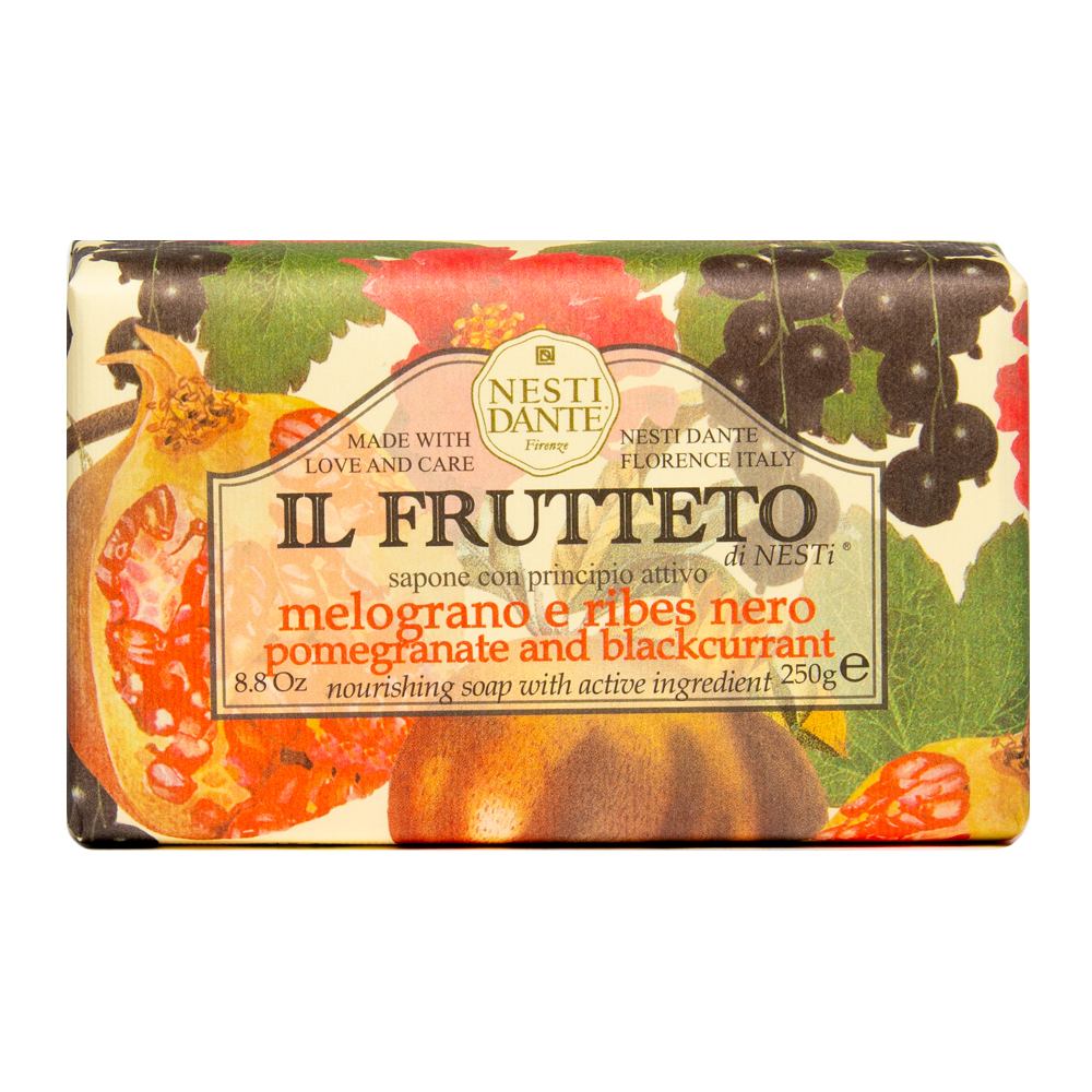 Мыло с гранатом и черной смородиной pomegranate and blackcurrant soap bar Nesti Dante, вес 250 гр.
Мыло с гранатом и черной смородиной pomegranate and blackcurrant soap bar Nesti Dante, вес 250 гр.